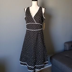 Vintage Style Polka Dot Midi Dress